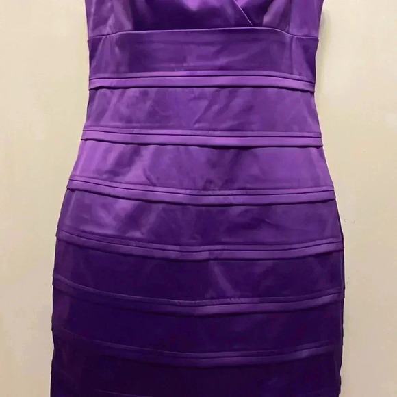 American Living Purple Satin Dress- 8 - Picture 3 of 9